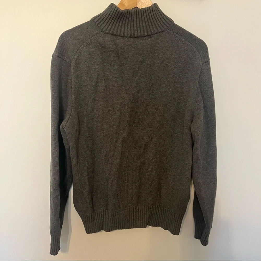 Polo Ralph Lauren Mock Neck Button Sweater Gray XL